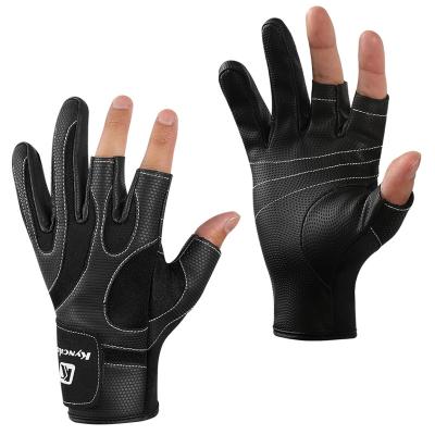 China Three Finger Factory Non-slip Winter Cut Outdoor Anti-skid Ice Fishing Gloves Fishing Cameras Boating Kayaking for sale