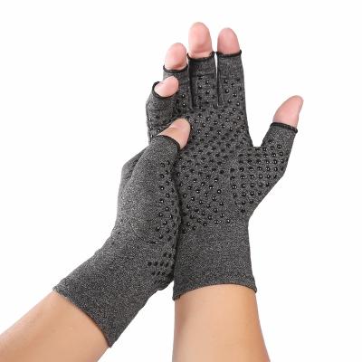 China Flexible Fingerless Pain Relieve Arthritis Recovery Silicone Slip Compression Arthritis Gloves Anti Touch Screen for sale