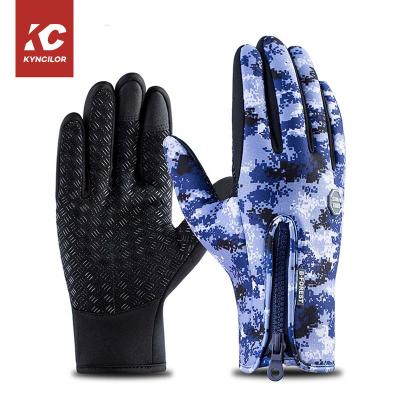 China New Fingerless Freezer Winter Work Camouflage Waterproof Mittens Gloves Warm Anti-Slip Cycling Glove For Men Women for sale