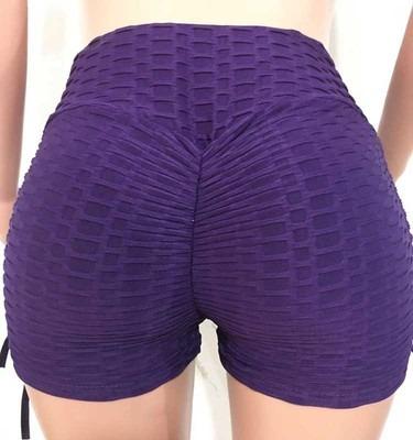 China HJ Sports Antibacterial Custom Logo Fitness High Waist Drawstring Sexy Running Yoga Shorts For Women for sale