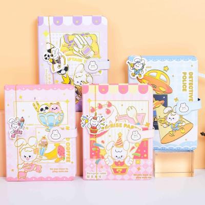 China Printed 64k Buckle Book Cartoon Hand Account Book Magnetic Cute Book Small for sale