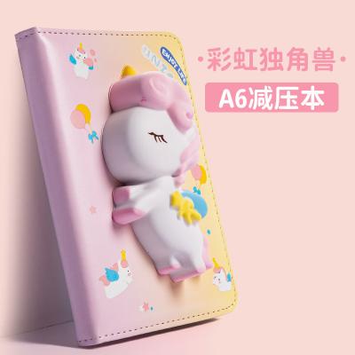 China Stationery creative book decompression notebook hand diary decompression cartoon A6A5 color page printed cute gift box for sale