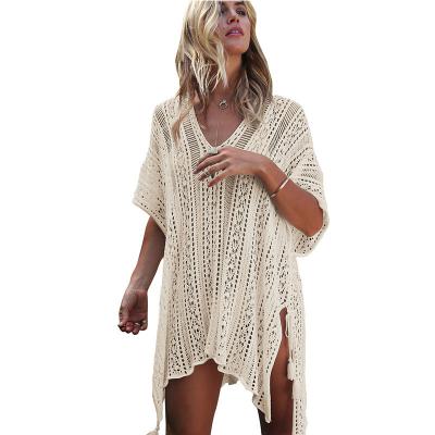 China Breathable Women Swimsuit Cover Up For Beach Pool Swimwear Crochet Dress Swimwear Cover Up for sale