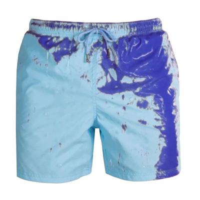 China Breathable Summer Men Temperature-sensitive Color-changing Temperature Sensitive Color Changing Beach Pants Swimming Trunks Swimsuit Shorts for sale