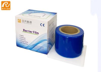 China New arrive Blue PE Medical Barrier Film Roll 4x6 Inch Acrylic Adhesion With Customized Logo for sale