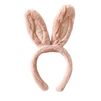 China Fashionable Elegant Women Rabbit Ear Headband Rabbit Ear Headband Cute Wide Border Headband Non-slip Plush Face Wash Makeup Mask Package Non-slip Headwear for sale