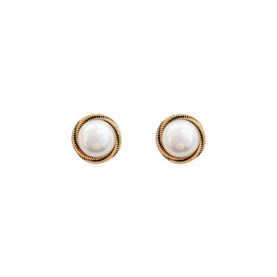 China Fashionable silver stud earrings pearl needle S925 soft earrings personality temperament small fresh daily permutation simple earrings for sale