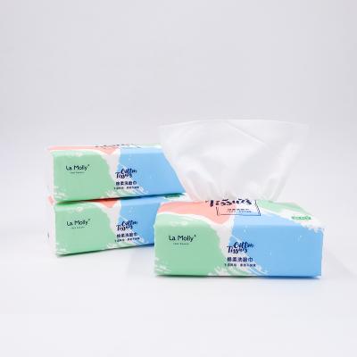 China High Quality Customizable Cotton Wet Dry Wipes Hypoallergenic Cleansing Facial Tissue for sale