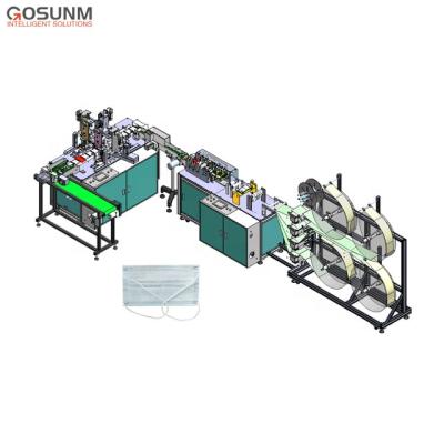 China GOSUNM High Efficiency New Product Full Automatic Production Headloop Medical Disposable Face Mask Making Machine for sale