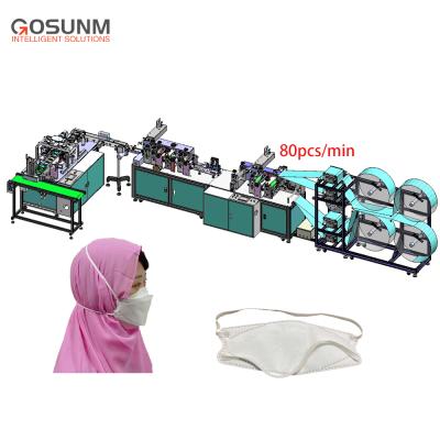 China High Speed ​​Production Efficiency GOSUNM Masker KF94 Making Machine And Packing KF94 3D Machine Full-Autoe Make Masker for sale