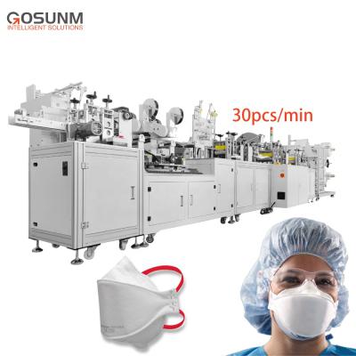 China High production efficiency automatic fish kf94 3d face mask making machine kf94 head tape production machine for sale