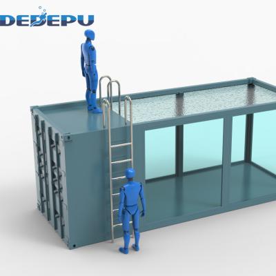 China DEDEPU 40ft Outdoor Fashion Container Pool Customization Net Celebrity Container Pool for sale