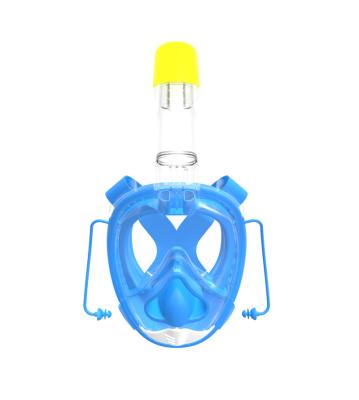 China Breathing Face Snorkeling Sport Beach Equipment DEDEPU Full Face Full Face Mask Safety System 180 Panoramic Wholesale Snorkel Swimming Breathing Face for sale