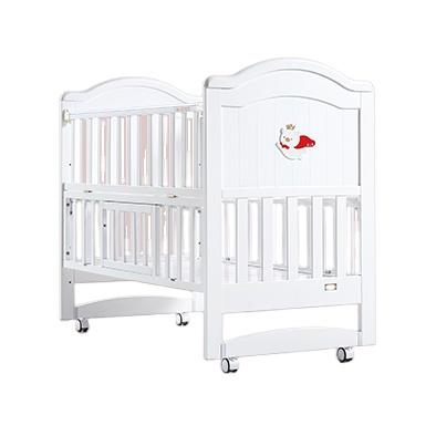 China KUB 2019 Solid Wood Multifunctional Folding Crib Baby Hutch Adjustable Wooden Crib for sale