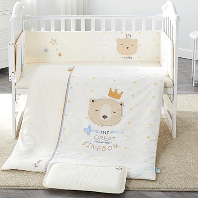 China Nondisposable Woven Korean Style Made In China 7pcs Baby Bedding Set Bedsheet for sale