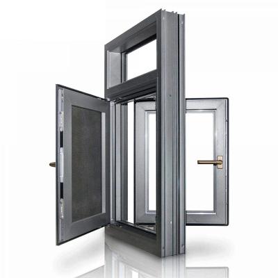 China Magnetic Cheap Aluminum Casement Screen Frame Glass Windows System for sale