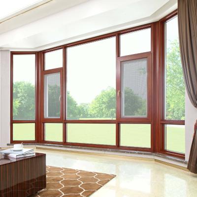 China Folding Screen Aluminum Tempered Double Glass Casement Windows For Home for sale