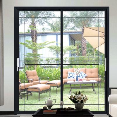 China Waterproof Soundproof Aluminum Profiles Double Glazed Sliding Doors System for sale