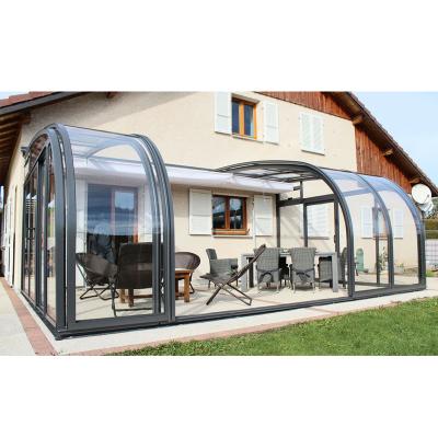 China waterproof & Sound Insulation Aluminum Sunrooms Free Standing Retractable Sunroom for sale