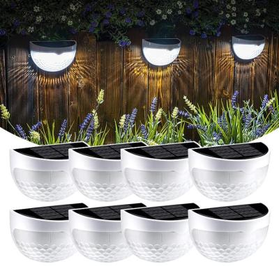 China Garden Light 2PK IP65 Outdoor Led Wall Mount Garden Pathway Lamp Waterproof Decorative Solar Powered Light For Garden Light Stair Step Fence Outdoor Backyard for sale