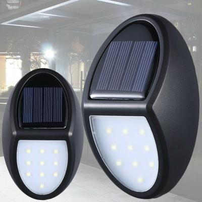 China IP65 10 LED Waterproof Outdoor Professional Wall Mounted Black Garden Deck Fence Lamp Lights For Garden Solar Powered Pathway Small for sale