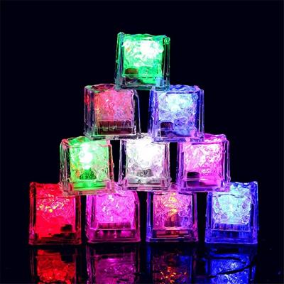 China Drinks Club Bar Party Wedding Holiday Decoration Drinks Club Bar Party Wedding Holiday Decoration Liquid Battery Powered Submersible Reusable Color Changing LED Ice Cube Shape Lights For Club Weddings Parties drinks for sale