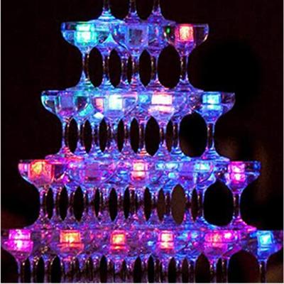 China Drinks Club Bar Party Wedding Holiday Decoration Drinks Club Bar Party Wedding Holiday Decoration Liquid Sensor Multi Color Flashing Glow Waterproof Light Up Led Ice Cube For Party Drinking Decoration bar club party wine wedding for sale