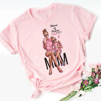 China QUICK DRY 40colors in Stock Super Mom Super Dad Family Prints OEM Camisetas de mujer 3XL plus size shirts for sale