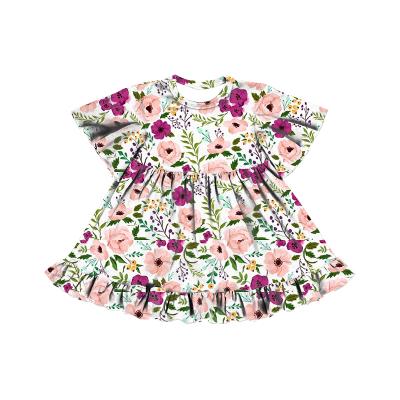 China BQ-327-YXR BQ-327-YXR BQ-327-YXR Washable Girls Summer Floral Dress Toddler Casual Bohemian Vintage Style 0-6 Years Old for sale