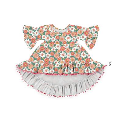 China BQ-022-WXG Baby Toddler Girl Spring Autumn Floral Easter Holiday Dress for sale