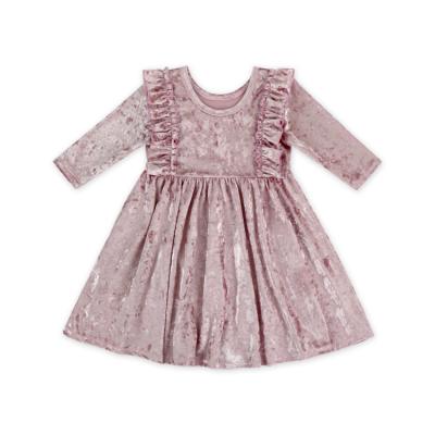 China BQ-099-YXL Anti-wrinkle VELVET DRESS for kids evening dress first communion holy communion parties birthdays for sale