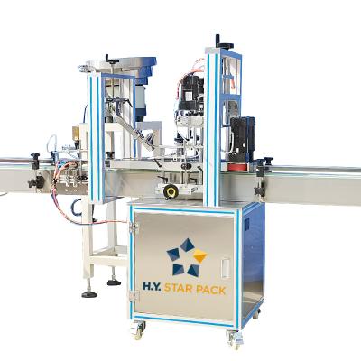 China Bottle Lotion Filling Production Line Automatic Beverage Capper Machine 4 Heads Filling Machine for sale