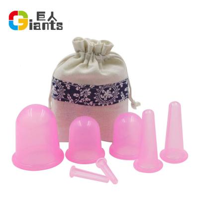 China Comfortable/Non-Toxic/Tasteless 7 Cup Silicone Massager Anti Cellulite Suction Set For Body And Facial Massager for sale