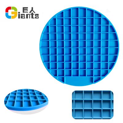 China Round Shape Sustainable Large Size Silicone Slow Feeding Dog Lick Mat for sale