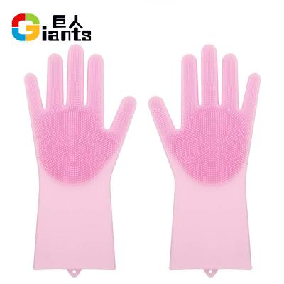 China Eco-friendly Soft Silicone Scrubber Brush Magic Wash Mitt for sale