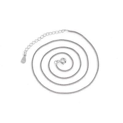 China Fashionable Woman Silver Extremely Simple Chain Necklace s925 platinum phoenix electroplating chain suitable for pendant for sale