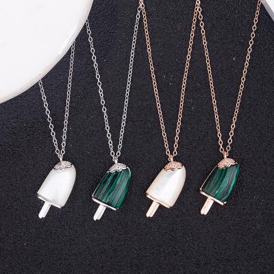 China Wholesale Bulga romantic necklace s925 ice cream jewelry female silver top pendant for sale