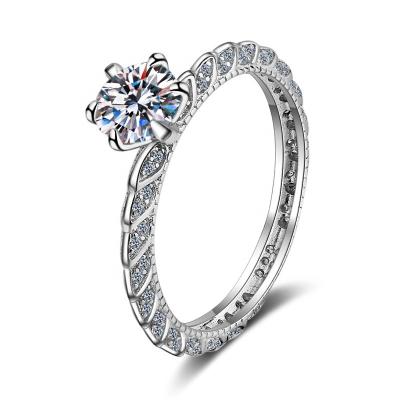 China The Other Ring Diamond Silver Set of S925 Ring Jewelry Couple Engagement Wedding for sale