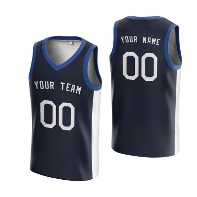 China Anti-Bacterial Custom Cheap Good quality Basketball uniform Mesh Material Blank Reversible Wholesale Youth Basketball Jersey for sale