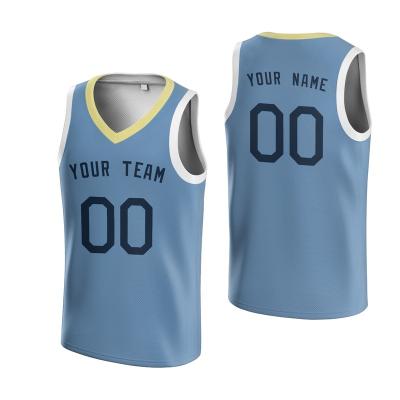 China Anti-Bacterial Custom  High-Quality New Design Custom Blank Sublimation Basketball Jersey Mens Mesh Breathable Reversible Basketball Uniform for sale