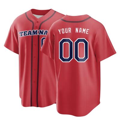 China Breathable Custom sublimated plain mesh baseball shirts china manufacturer men baseball jersey for sale