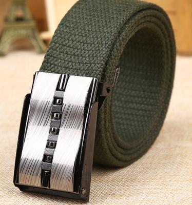 China Custom Canvas Men Police Army Canvas Waistband Fashion Student Tactical Military Waistband Woven Canvas Belt for sale