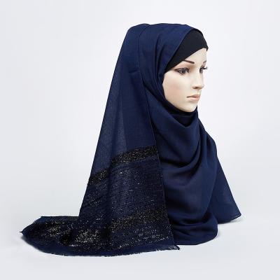 China Custom Made Polyester Pashmina Cashmere Hijab 2020 Sports Cotton Tank Top Hijab With Stone Hijab for sale