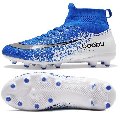 China Outdoor Futsal AG Ankle Mens Soccer Cleats Active Boy Sports Boots High For Unisex Artificial Turf FG Soccer Shoes for sale