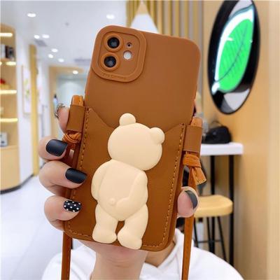 China Shockproof For Funda Samsung Galaxy Note 20 Ultra Plus Cases Cover For Samsung Note 20 Coque Bear Card Wallet Ultra Small Phone Case for sale