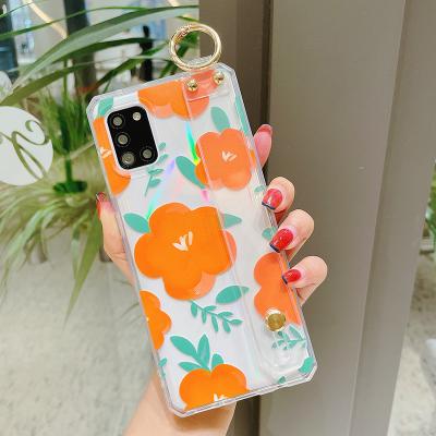 China Shockproof hange is applicable Samsung A53 33 73 edge 5G wristband A72 A52 4G cartoon silicone A32 4G single acrylic straight drop proof for sale