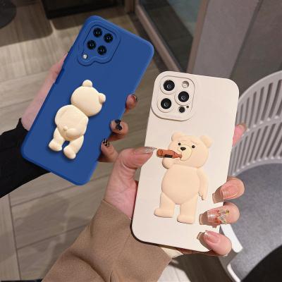 China Shockproof For Funda Samsung Galaxy S22 S21 ultra plus S20 The Fe Case Cover Cute Bear S20FE S22Ultra S21Ultra Couple Lovers Friends Phone Case for sale