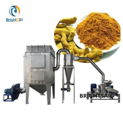 China Spice Powder Grinder Machine Dried Turmeric Ginger Leaf Air Classifier Mill for sale