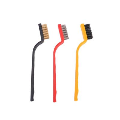 China Sustainable Kitchen Tools Wire Brush Metal Cleaning Polishing Strong Decontamination Gas Stove Cleaning Wire Brush for sale