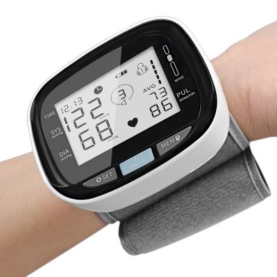 China Plastic Digital Wrist Blood Pressure Monitor Pulse Rate Heart Beat Rate Meter Device for sale